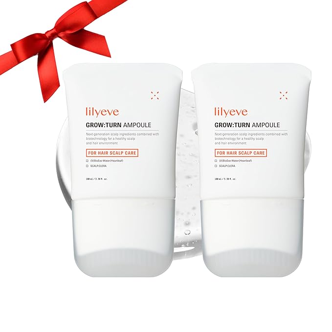 lilyeve GROWTURN Hair Growth Serum with Built-in Brush, Heartleaf-Derived Exosomes to Revitalize, Korean Hair Care, 3.38 fl. oz. (Pack of 2)