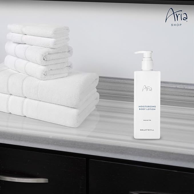 Aria Moisturizing Body Lotion - Hydrating Shea Butter - Scented with Cedarwood, Green Mandarin, Lavender - Vegas Hotel Body Lotion - 10 oz