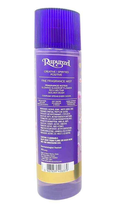 Bath & Body Works Limited Edition Princess Collection Rapunzel Fine Fragrance Mist and Diamond Shimmer Mist with a Wild Jasmine Bar Soap