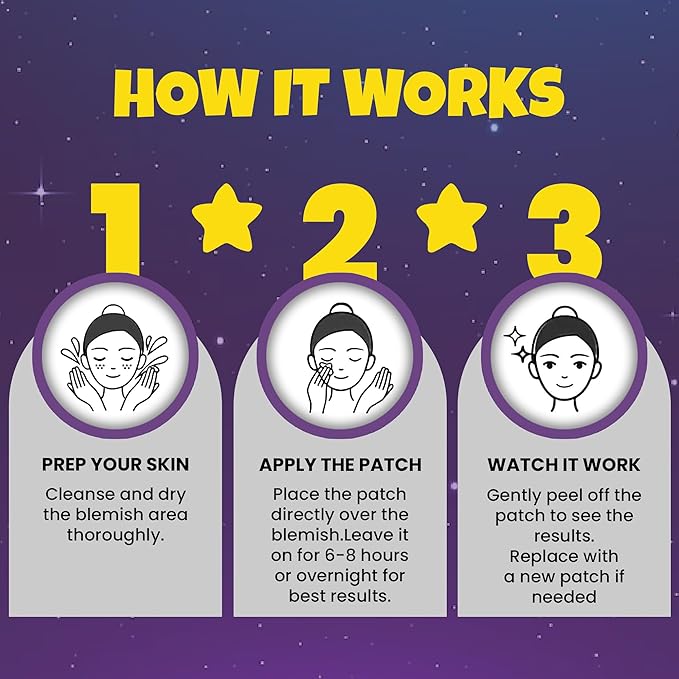 280Pcs Star Pimple Patches for Face - Pimple Patches Cute Stars - Hydrocolloid, Salicylic Acid, Tea Tree Oil, Centella - Glitter, Regular, Glow in the Dark, Translucent 7 Colors, 3 Sizes Zit Stickers