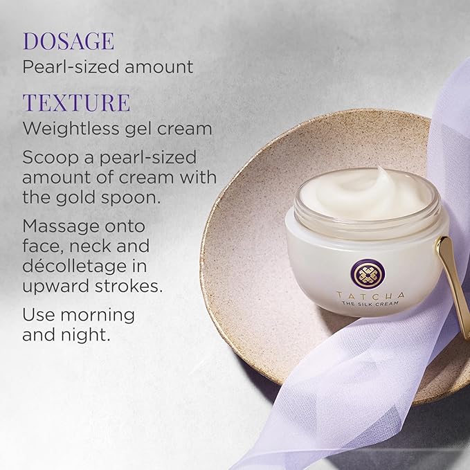 TATCHA The Silk Cream, Travel-Sized | Mini Line-Smoothing & Firming Moisturizer - Hydrate & Smooth Combo, Dry, & Aging Skin | 15 ml / 0.5 fl. oz.