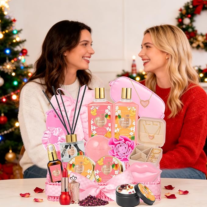 Mothers Day Gifts for Women - 23-Piece Luxury Spa Gift Baskets for Women, Bath and Body Gift Basket for Mom, Spa Kit | Perfect for Holiday, Christmas, Birthday, Valentines Day Gifts for Her