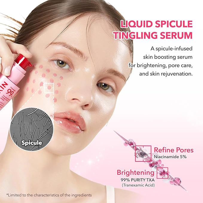 APRILSKIN TXA Overnight Glow Booster Trio: TXA Toning Shot 99 Spicule Facial Serum, Pink Milky Toner and TXA Overnight Wrapping Mask