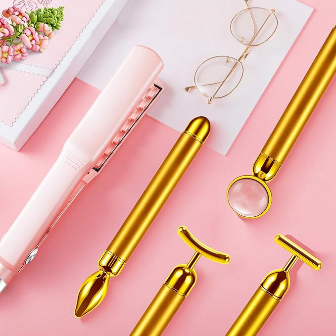 DANGSHAN 4-in-1 Face Massager Roller 24k Golden Face Roller, Arm Eye Nose Massage for Face Facial Massager Skin Care Tools