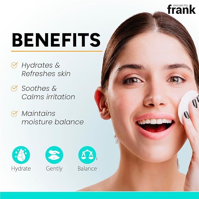 Excuse My Frank Hydrating Gel Toner – Korean Soothing Skincare, Refreshing Moisturizer for Face, Calming Skin, Hydrating, Gentle Facial Toner for Women, All Skin Types (2 Pack)