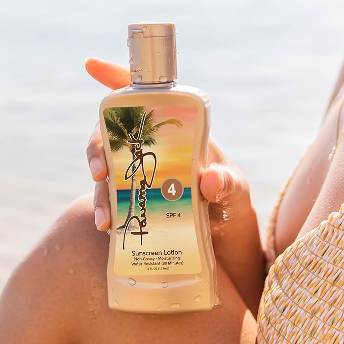 Panama Jack Sunscreen Tanning Lotion - SPF 4, PABA, Paraben, Gluten & Cruelty Free, Antioxidant Moisturizing Formula, 6 FL OZ (Pack of 2)
