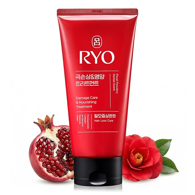 RYO Damage Care & Nourishing Treatment with Korean Ginseng & Caffeine - Deep Conditioning Mask for Repair and Moisturizing, Anti Loss Care, Strengthening hair roots, 10 Fl Oz.