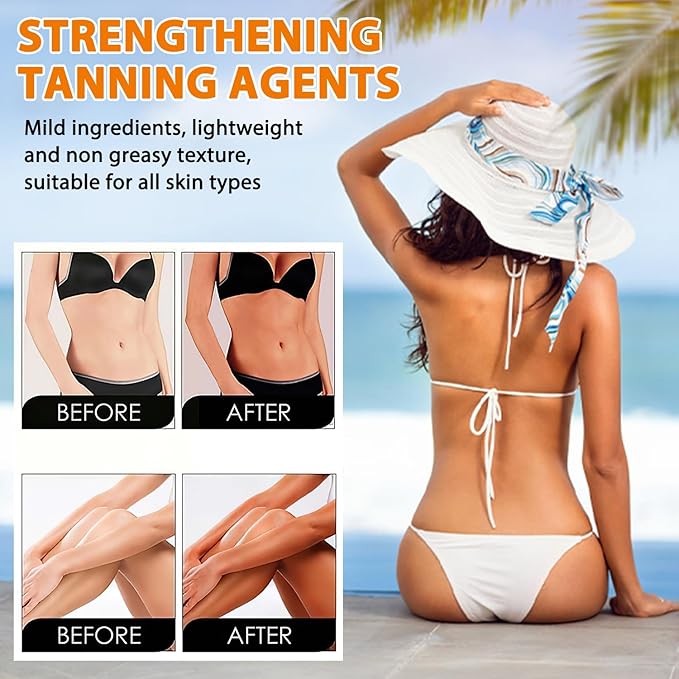 Luxury Intensive Tanning Gel, Natural Tanning Accelerator Cream Gel, For Sunbeds & Outdoor Sun(2PCS)