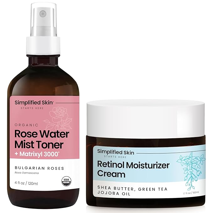 Rose Water Spray with Matrixyl 3000 + Retinol Cream for Face 2.5%