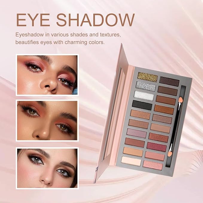 Travel Makeup Kit, Makeup Sets For Women, Makeup Kit For Girls 10-12, Kids Makeup Sets For Girl 5-8,Makeup Gifts For Girls Beginners,Teens