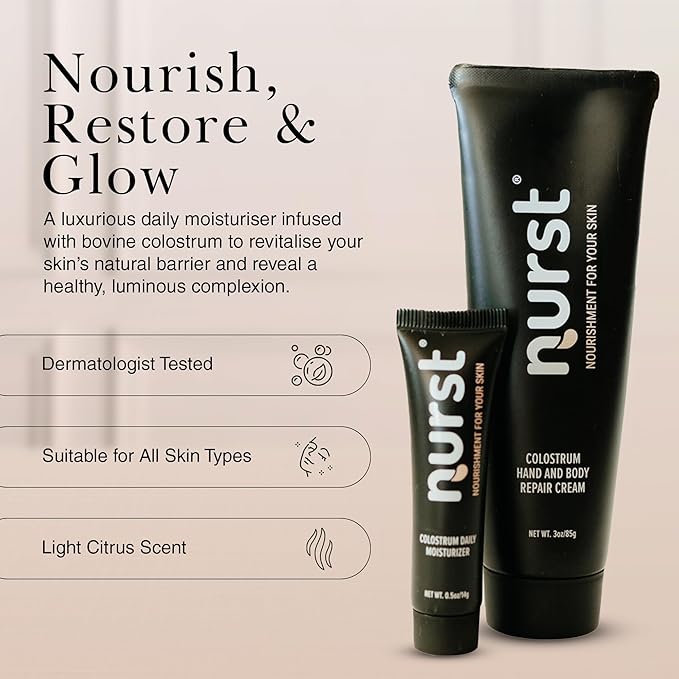 Colostrum Daily Face Moisturizer - Lightweight Hydrating Cream with Natural Citrus Scent - Daily Facial Moisturizer for All Skin Types - Niacinamide Hyaluronic Acid