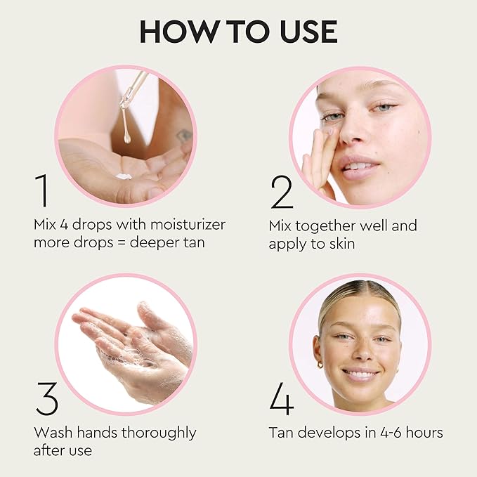 Tanologist Dark Self Tan Drops, Streak-Free Body & Face Tanning Drops, No Fake Tan Smell, For Moisturizer & Lotion, Bronzing Face Tanner, Skincare Ingredients, Vegan, 1.01 fl. oz/30 ml Bottle