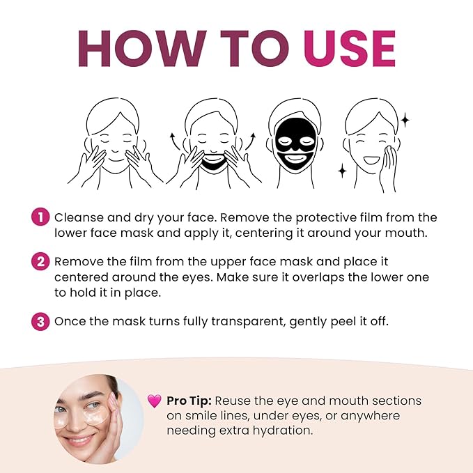 Overnight Collagen Face Mask, Hydrogel & Low Molecular Deep Collagen Mask, Glass Skin Face Mask, Collagen Mask Overnight + Firming & Elasticity, Hydrating Face Masks 34g*4ea, Face Masks Skincare Pack