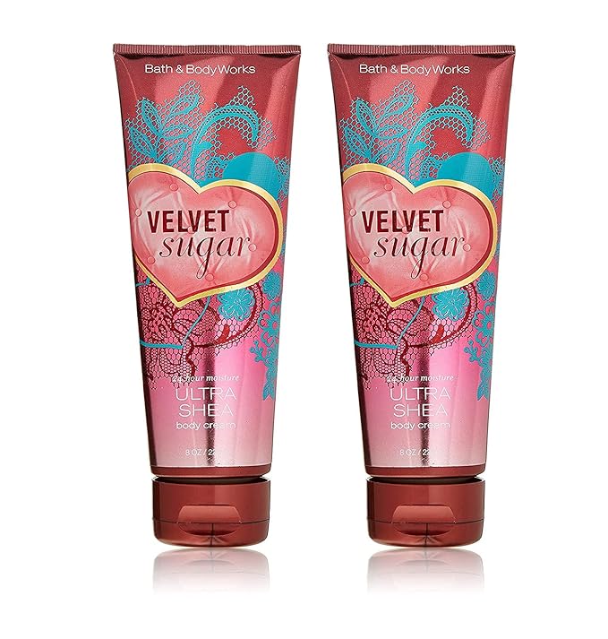 Bath and Body Works Velvet Sugar 2 Pack Ultra Shea Body Cream 8 Oz. (Velvet Sugar)
