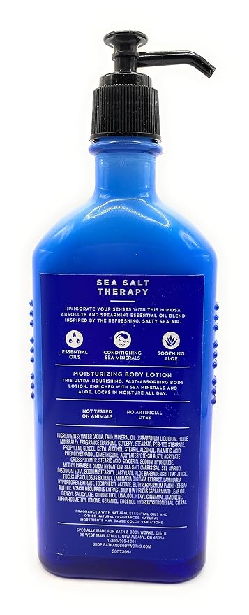 Bath & Body Works Aromatherapy Sea Salt Therapy - Mimosa Spearmint Sea Minerals + Aloe Body Lotion, 6.5 Ounce