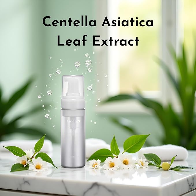 Lavien Centella Creaming Facial Toner - Centella Asiatica Leaf Water - Bubble Foaming, Night and Day Toner, Cleanse, Exfoliate - 5.97 Fl Oz. (150ml) Bottle