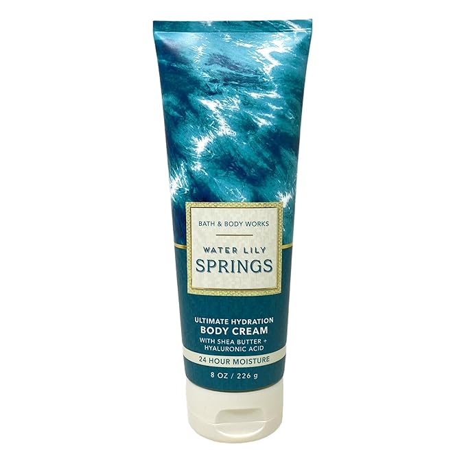 Bath & Body Works Water Lily Springs 3 Pack Body Cream Value Pack with a Natural Oats Bar Soap - Full Size