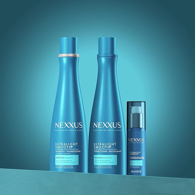 Nexxus Ultralight Smooth Frizz Defy Cream Serum for Frizzy and Dry Hair 4 fl oz,(Pack of 2)