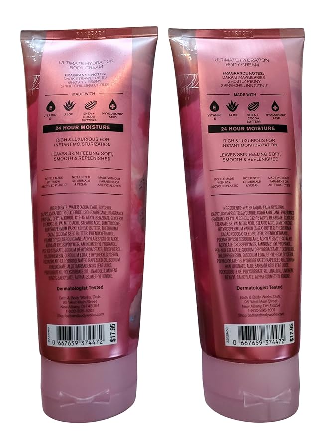 Bath & Body Works Ghoul Friend Ultimate Hydration Body Cream 8 Ounces Pack of 2