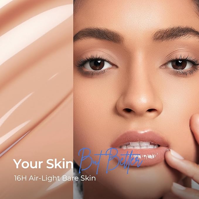 SACE LADY Bare Touch Skin Tint SPF 30, Skin-Like Serum Tinted Moisturizer Lasts Up to 16HR, Lightweight Natural Matte Glow Finish, Infused with Peptides and Hyaluronic Acid (#05 Golden Buff)