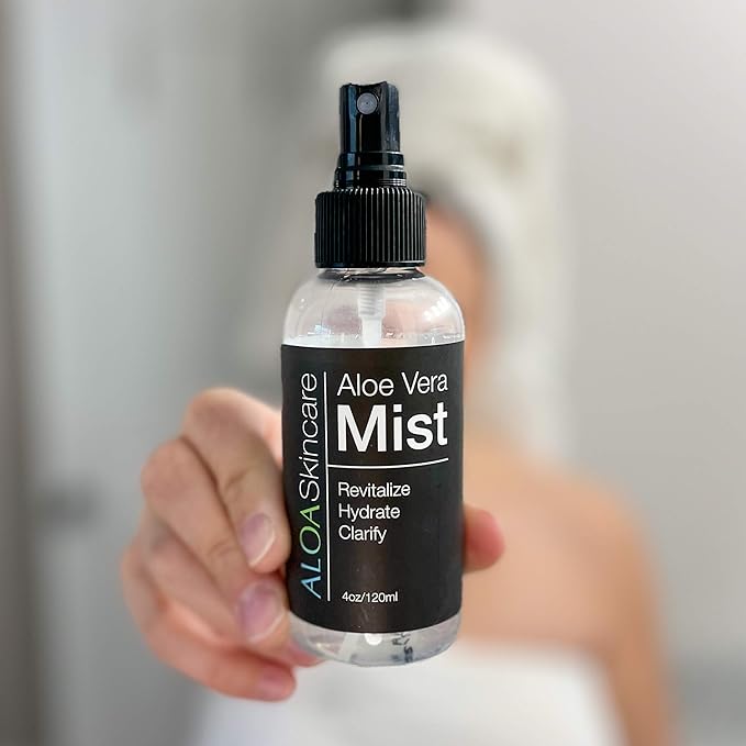 ALOA Skincare Aloe Mist, 4oz Face Mist Spray, Organic Formula for Clear Skin