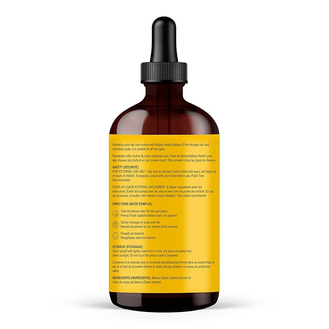 Botanic Hearth Batana Oil for Hair Growth & Hair Treatment Oils 2 Fl Oz | Dr Sebi Inspired, 100% Raw & Pure Batana Oil | Scalp & Hair Treatment for Thickness & Strength | All Hair Types