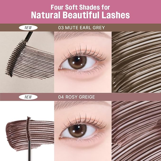 CLIO Kill Lash Superproof Mascara Fine, Waterproof Defining Mascara with Ultra-Slim Triangular Brush, Soft Grey Definition, Natural Length, Smudge-Resistant Wear (03 Mute Earl Grey)