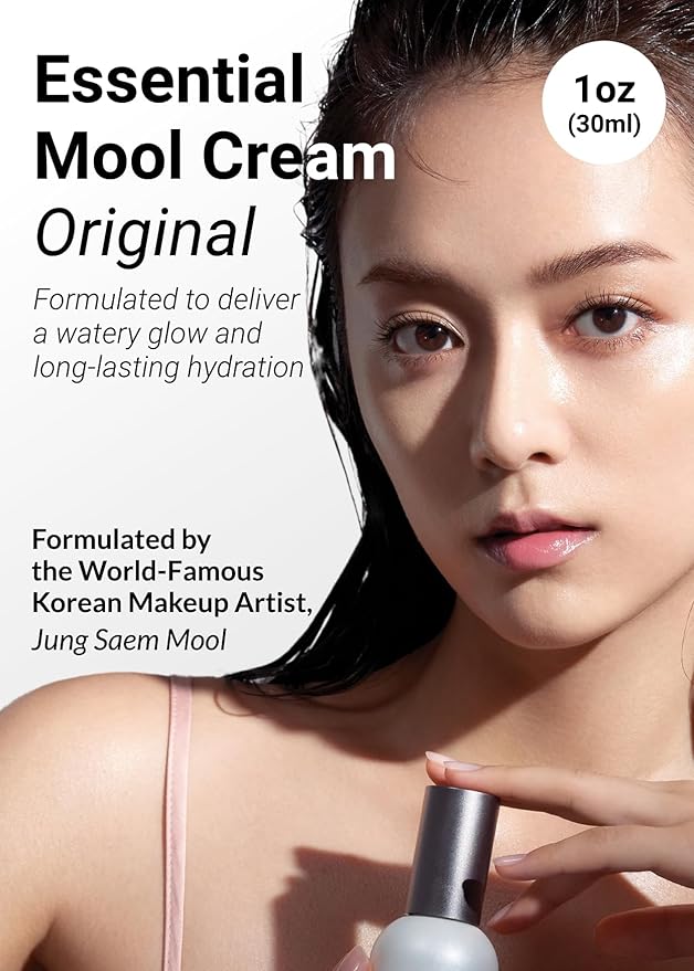 JUNG SAEM MOOL Essential Mool Cream | Hydrating Primer for a Long-Lasting Foundation Makeup, Glow Finish, Centella and Panthenol for Glass Skin, Korean Skincare (Original, 1 Fl Oz)