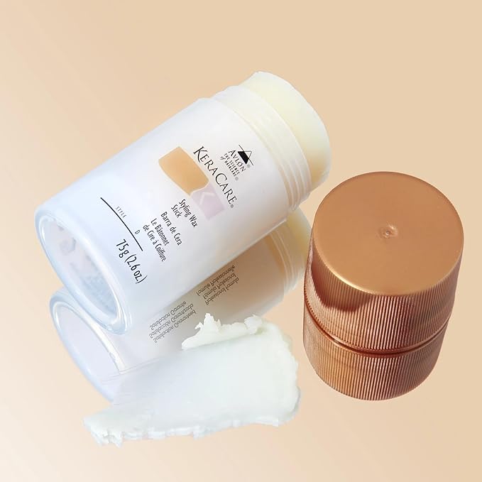 KeraCare Hair Wax Stick - 2.6 oz - For Slick Back Buns and Slick Back Ponytails - Flyaway Hair Tamer - Frizz Control - with Castor Seed Oil - For All Hair Types