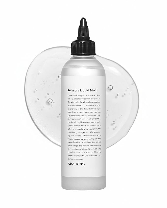 CHAHONG Liquid Hair Mask for Dry and Damaged Hair, Professional Salon Treatment, Instant Shine, Light & Non Greasy Finish, Protein-Rich Formula for Strength, Sulfate, Paraben, Silicone Free 8.45 oz