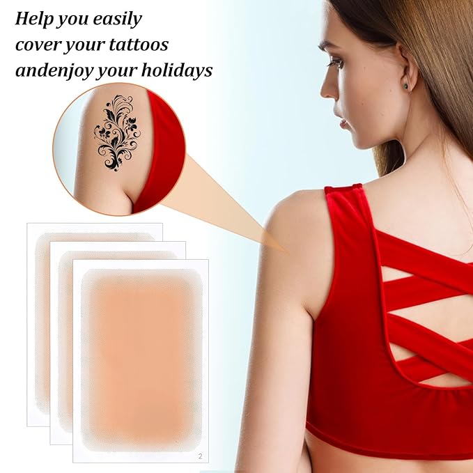 8pcs Scar Cover Up Tape Scar Sheets Cover Up Patch Natural Skin Tones Ultra-Thin Waterproof Skin Tape Invisible Breathable Concealer for Scars Birthmarks Cut-to-Fit