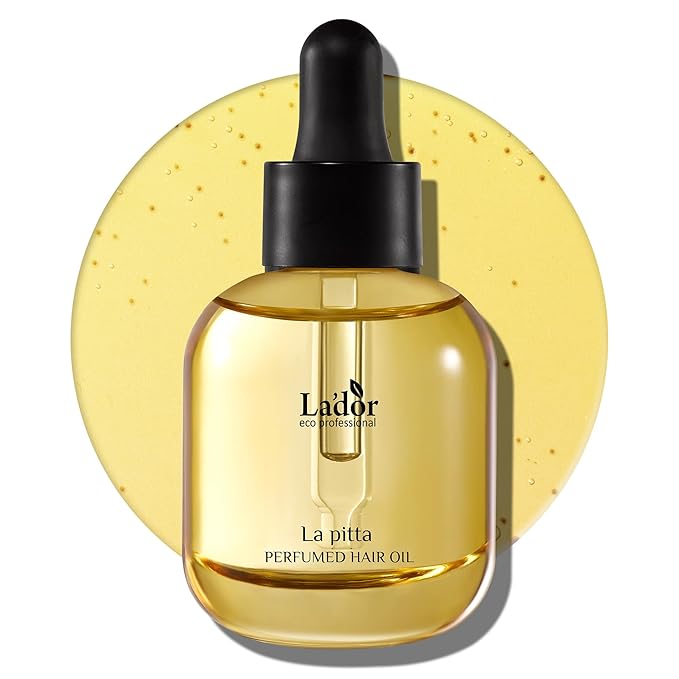 LADOR Hair Perfume Oil for Dry Damaged Hair - Anti Frizz Nourishing Fragrance Gloss Oil Serum Leave-In Conditioner Hold Curls & Waves Sulfate Paraben Alcohol Free 1 Fl Oz La Pitta Korean Haircare