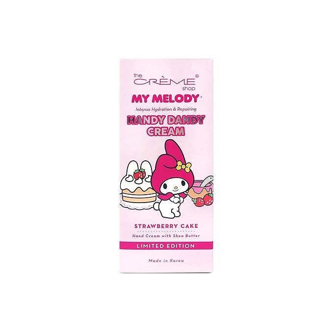 The Crème Shop Korean Cute Scented Pocket Portable Soothing Advanced Must-Have on-the-go x Sanrio Hello Kitty Handy Dandy Cream (Strawberry Cake)