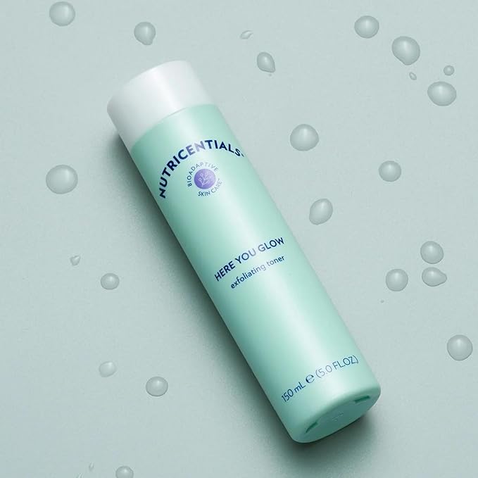Nu Skin Here You Glow Face Exfoliator Toner | Toner for face with water, Salicylic Acid, Glycolic Acid & Hydroxy Acid Blend | Unclog Pores, Prevent Acne, Smooth & Hydrate your skin | 150 ml | 2 Pack