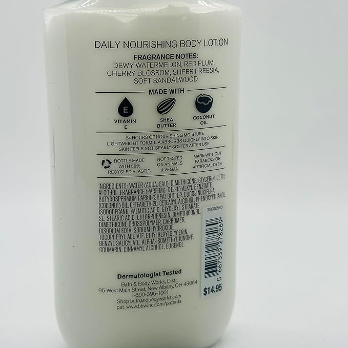 Bath & Body Works Signature Collection Cherry Blossom Body Lotion 8 Fl. Oz. New Packaging