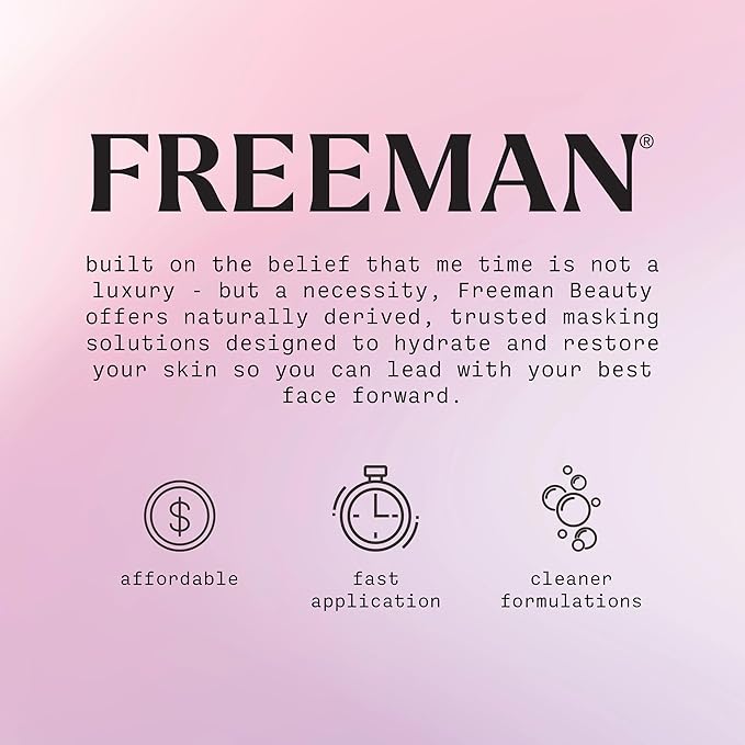 Freeman 14 Piece Love To Mask Variety Pack, Facial Masks For All Skin Types, Hydrate, Detoxify, & Clear Skin, Exfoliating Scrub, Bonus Headband and Skin Buffer, Face Masks Are Cruelty-Free & Vegan