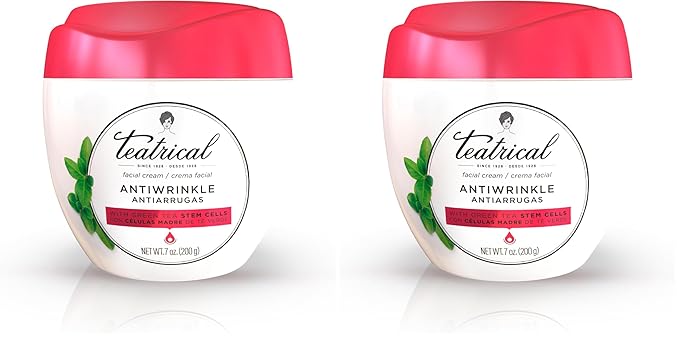 TEATRICAL Anti Wrinkle Face Cream, Face Moisturizer Infused with Green Tea Stem Cells, Helps Reduce Fine Line & Wrinkles, Face Cream for Women, Floral Scent, 7 oz (Pack of 2)
