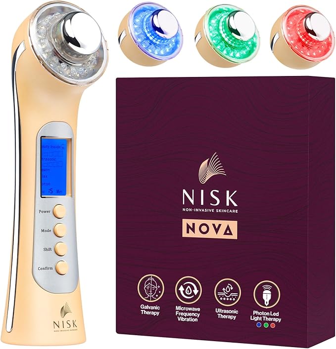 Nova 4-in-1 Cosmetic Skin Care Facial Wand – Home Use Beauty Device, Face Massage & Galvanic Ion Technology for Radiant-Looking Skin