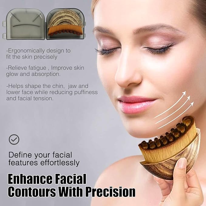 Lymphatic Contour Face Brush, Lymphatic Drainage Massager for Face, Ergonomically Designed to Fit The Skin Precisely.