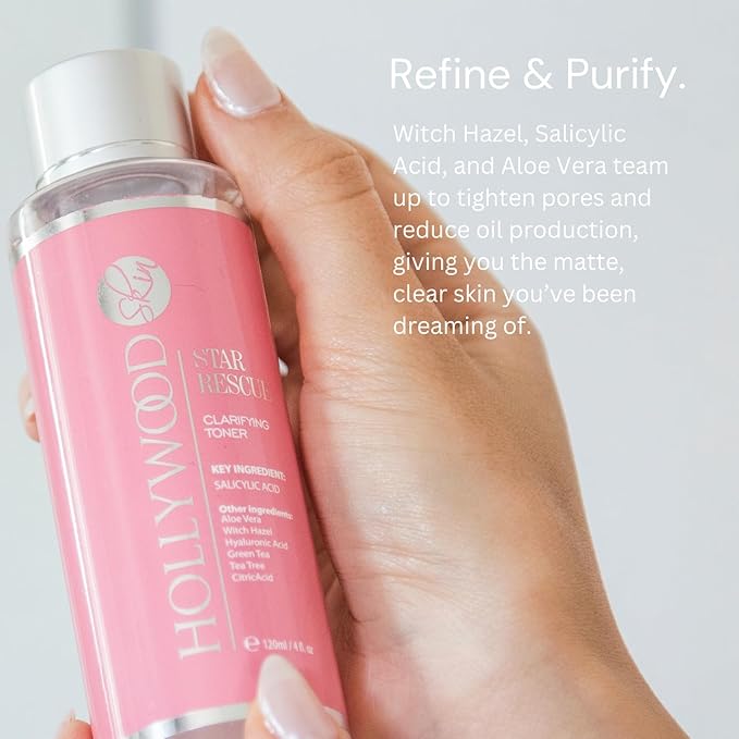 Clarifying Toner - Sweden’s #1 Skin Care Brand* Glow BHA + PHA Pore-Tight Facial Toner - Mild Exfoliating Toner with Hyaluronic Acid, Green Tea, Citric Acid + Tea Tree. 120ml