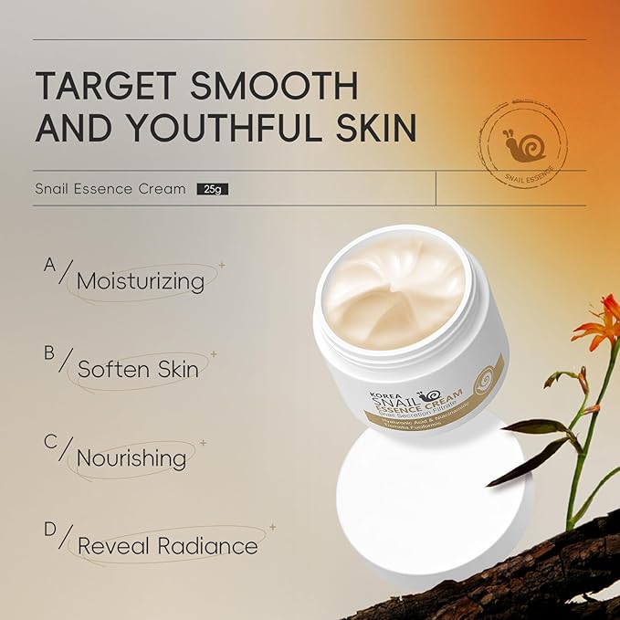 AKARY Snail Essence Face Cream Moisturizing Acne Scar Removal Cream, Soften, Improve Nourishing Collagen Essence Korean Face Moisturizer for Damaged Skin, Day & Night Repairing