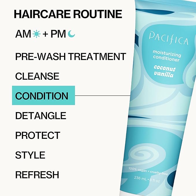 Pacifica Conditioner Moisturizing Coconut Vanilla, 8 Fl Oz
