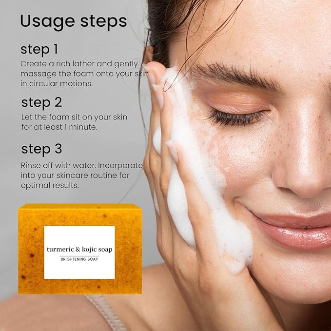 Traditional Handmade Organic Natural Vegan Turmeric Soap Bar - Anti-Aging Skin Lightener, Evens Skin Tone - Absolutely Pure Natural Soap