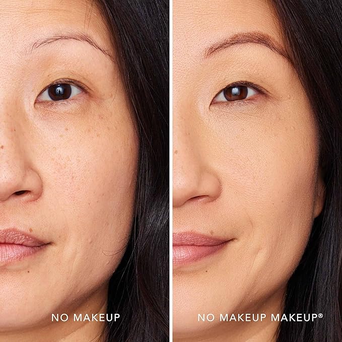 No Makeup Makeup Foundation + Brush Duo, Cream-Balm Formula Conceals, Corrects and Camouflages with Skin-Tone Adaptive Flexshade Technology, Buildable, Long-Lasting, Cruelty-Free, Vegan, Natural