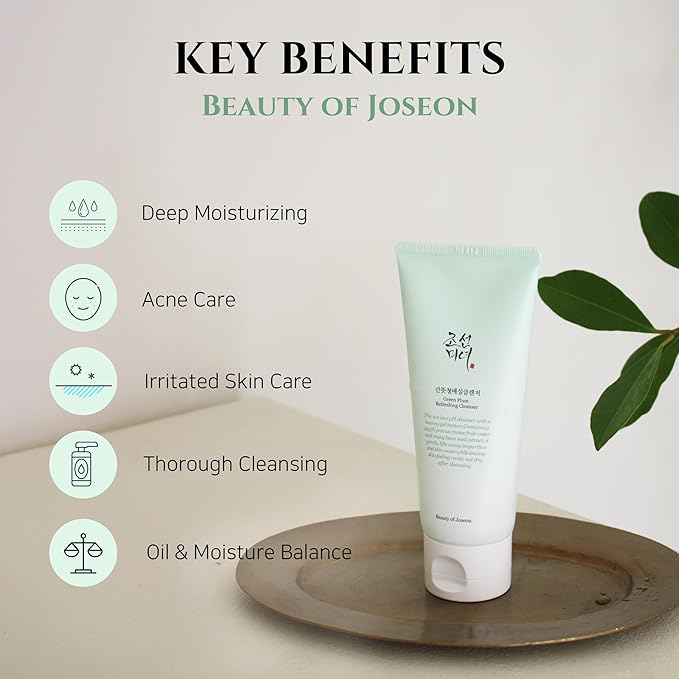 Beauty of Joseon Apricot Blossom Peeling Gel Soft Exfoliating Face with Green Plum Refreshing Cleanser Gel Type Deep Pore Cleansing