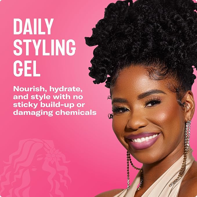 Mielle Organics Honey & Ginger Hair Gel - Styling Gel for Enhanced Curl Definition and Frizz Reduction - Enriched with Aloe & Babassu Oil to Nourish Dry, Curly or Frizzy Hair (13 Fl Oz)
