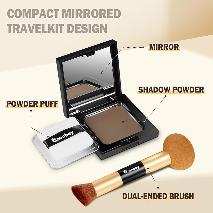 New Root Touch Up Hair Color With Makeup Brush for Gray Hair Coverage,Hair Fibers for Thinning Hair,Hairline Powder - Instantly Cover Touch Up,Black Root Touch Up, Hair Powder for Women Men (Black)