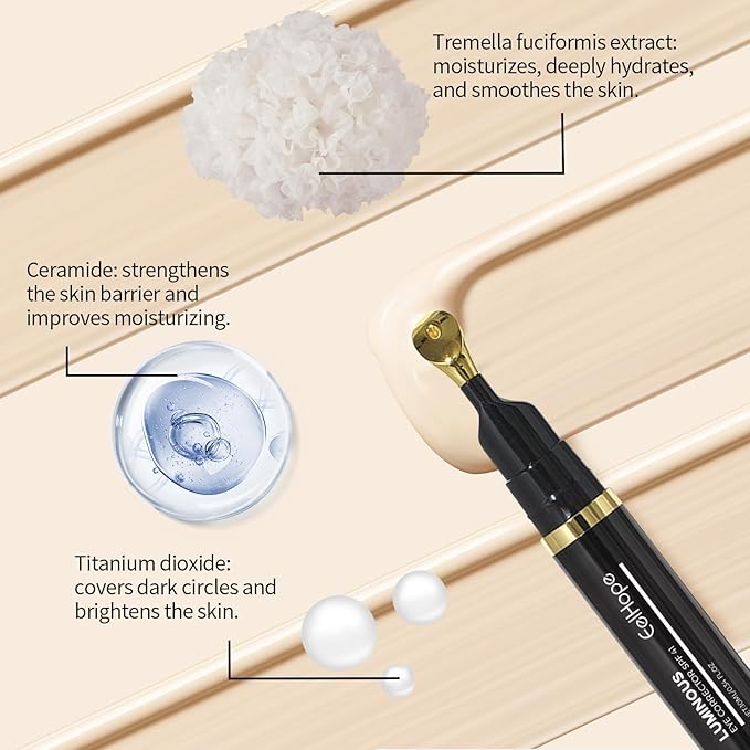 Luminous Eye Corrector SPF 41, Dark Circles Under Eye Treatment Color Corrector, Anti-Aging Tinted Eye Cream, Luminous Eye Corrector, Hydrating Eye Serum Cream (Natural Color)