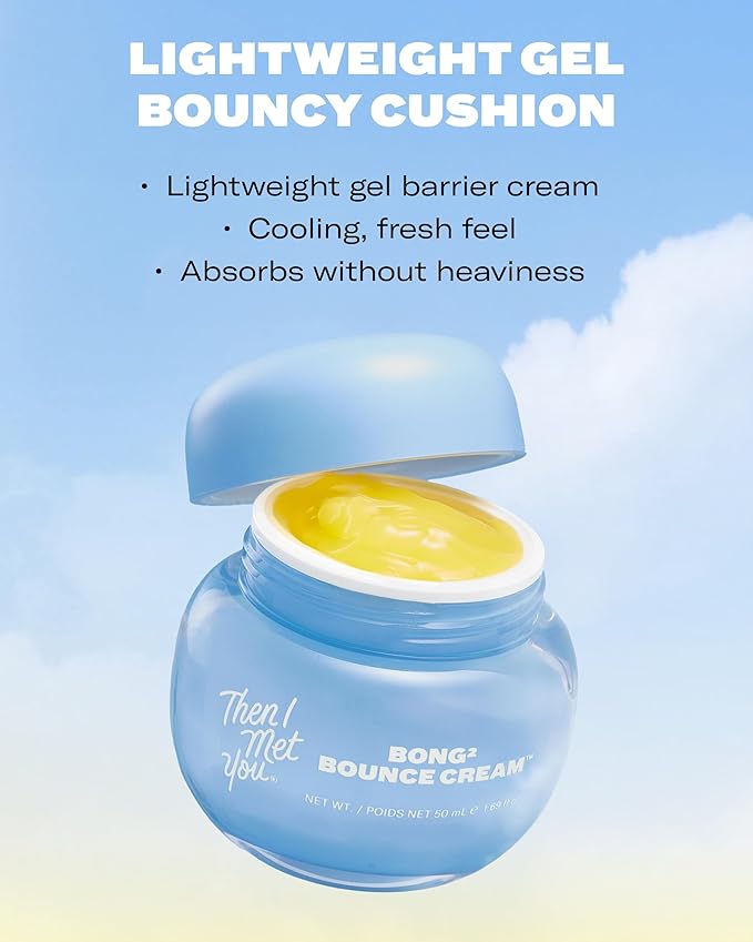 Then I Met You Bong² Bounce Cream, Allure Best of Beauty 2025, Lightweight Gel Cream Barrier Moisturizer with Omega-3 Fatty Acids, and Ceramides, Cruelty-Free, Hydration for Oily Skin, 1.69 fl oz