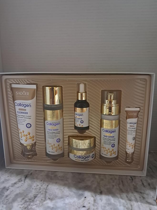 For SADOER Bee Firming Skincare Gift Set,6 Piece Skin care Set Collection,Moisturizing Skin Care Kit,Facial Skin Care Sets Kits,Cleanser Toner Lotion Serums Facial Creams Eye Creams